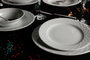 Hermia ALF24Y400 Vajilla de Porcelana Blanca 24 Piezas para Experiencia Gastronómica Elegante y Duradera